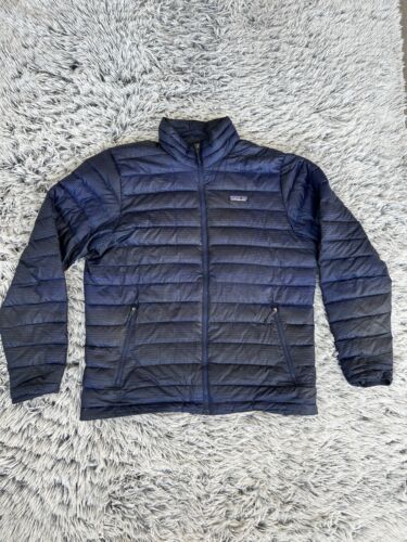 Patagonia Down Sweater Puffer Jacket Mens Large Blue Goose Puffy Quilted 84674 - Picture 1 of 14