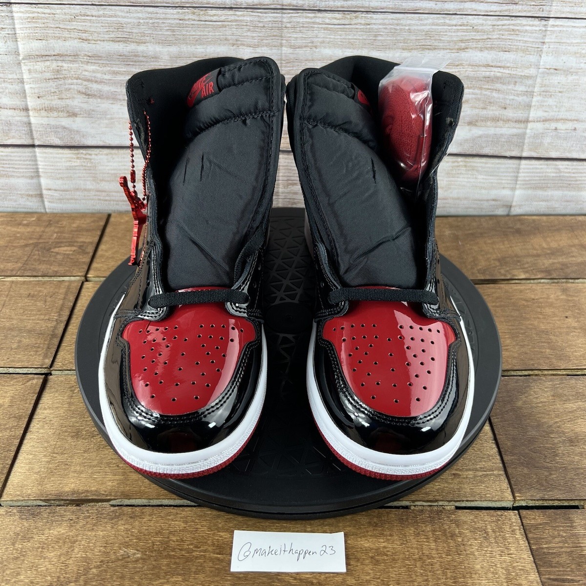 jordan 1 black and red glossy