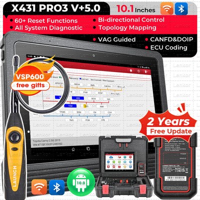 2025 LAUNCH X431 PRO3S+ V5.0 OBD2 Scanner Car Diagnostic Tool ECU Programming