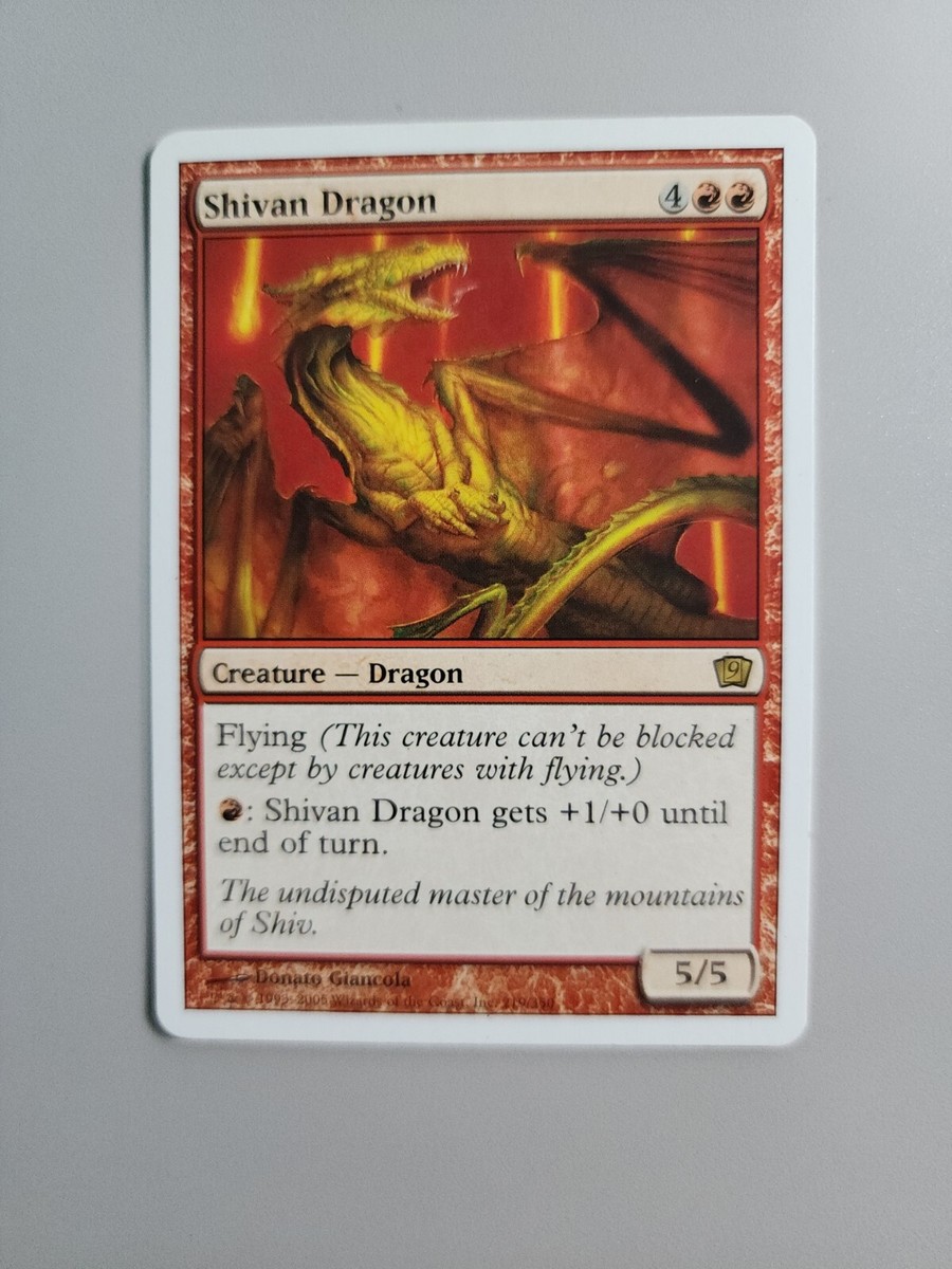 MTG Shivan Dragon Ninth Edition 219/350 Regular Rare | eBay