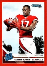 2019 Donruss #316 Hakeem Butler Press Proof Red Near Mint or Better