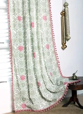 Cotton Room Darkening 5 ft Curtains for Window- Pack of 2