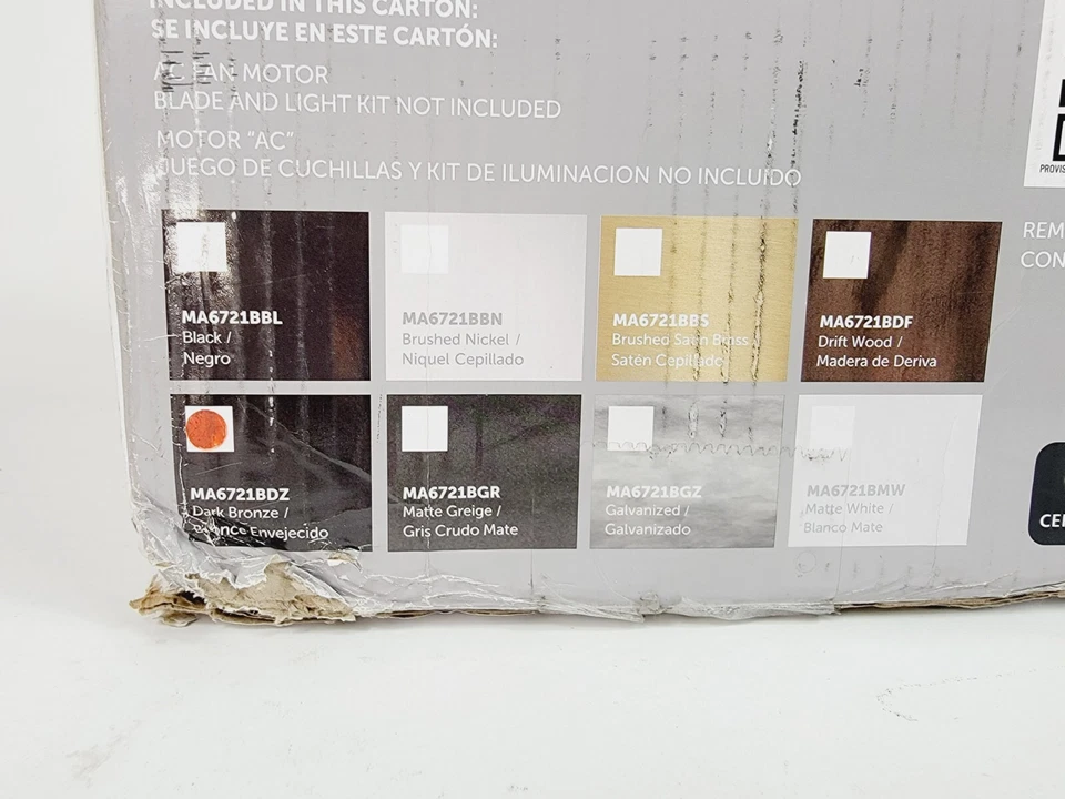 Fanimation Spitfire MA6721B Bronze And 3 60" Weathered Wood Blades B6720WE NIB - Image 3 of 4