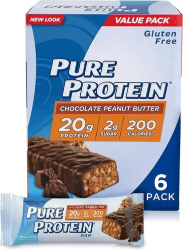 PURE P CHOCOLATE PEANUTBUTTER 50 G BOX OF 6 PCS Free Shipping World Wide - Picture 1 of 3