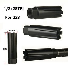 1/2x28 TPI Thread Aluminum Black Muzzle Brake For Ruger Mark IV 22/45 Lite