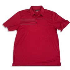 Greg Norman Play Dry Red Polo Shirt Short Sleeve Men's Size XL 100% Polyester