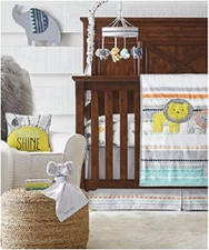 Wendy Bellissimo Sawyer Collection 7Pc Crib Bedding Set Include Sheets/Blanket