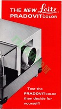 Vintage Leitz Pradovit Color Projector Brochure 6 pages folded 