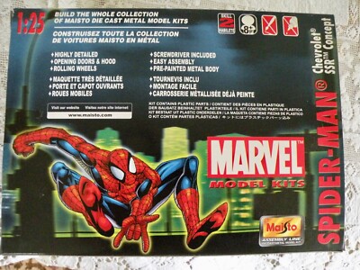 Spider-Man Chevrolet SSR Concept Die Cast Model Car Kit Maisto