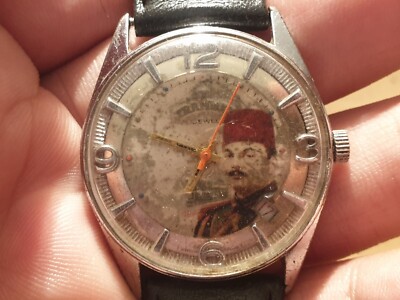 ANTIQUE  WATCH KING FAROUK I OF EGYPT 1930'S SPECIAL ULTRA RARE Tramway