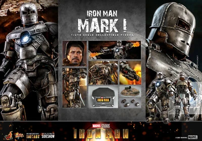 Hot Toys MMS605 D40 Iron Man Mark I 1 Suit Diecast 1/6 Scale 12