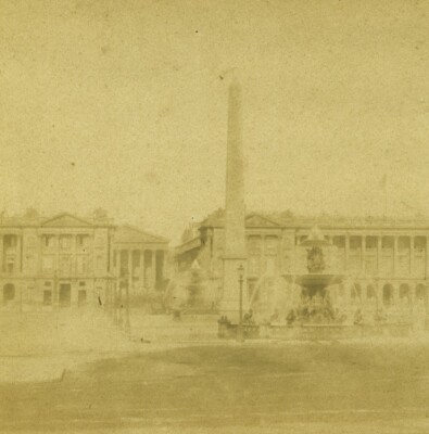 Frankreich Paris Zweites Kaiserreich Place de la Concorde altes Stereo Foto 1865 #4