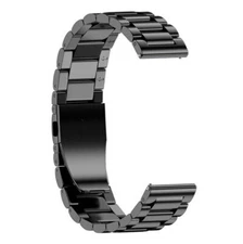 Solid Stainless Steel Bracelet Watch Band Strap Clasp Black 16/18/20/22/24mm