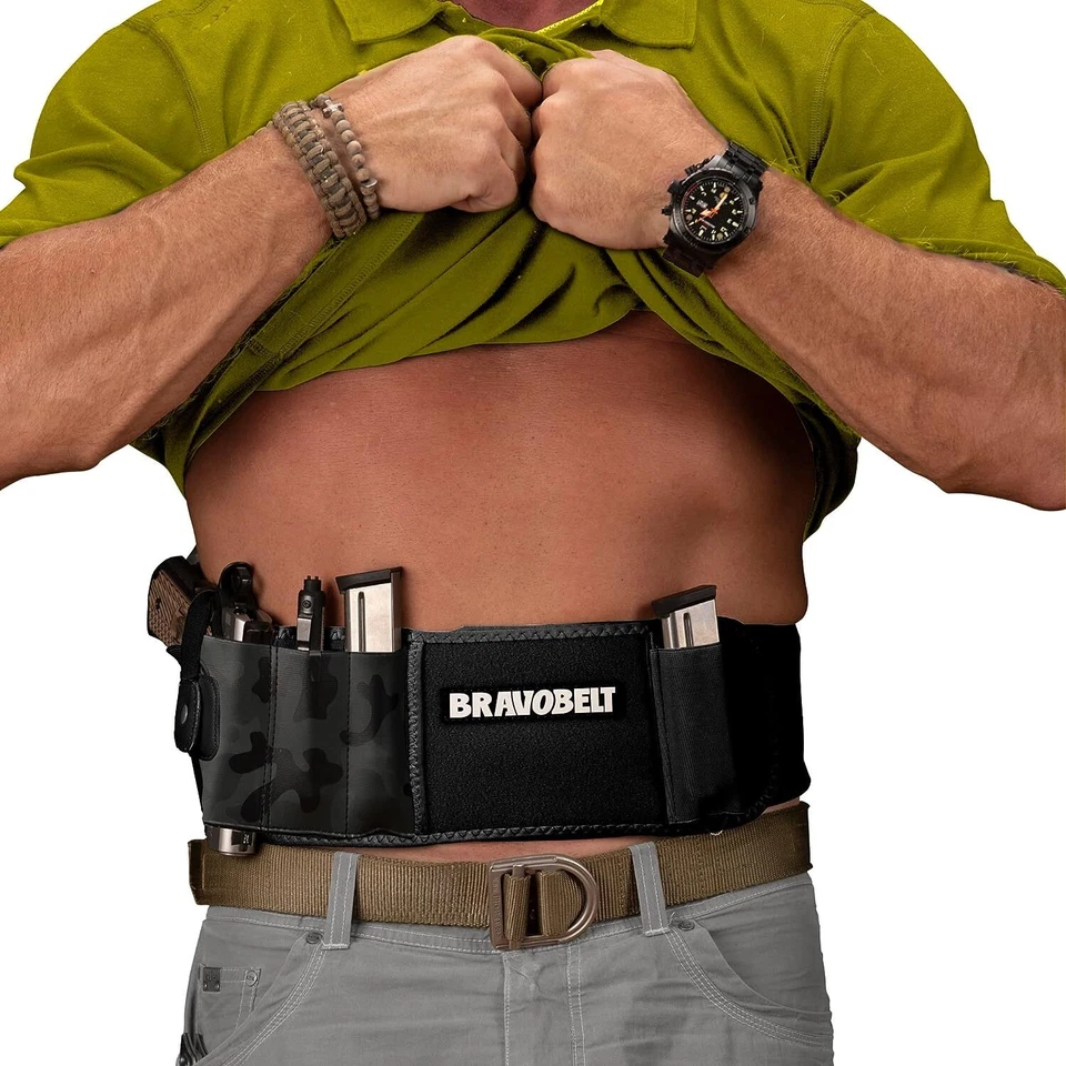 BRAVOBELT Belly Band Holster for Concealed Carry - for Men & Women - Camo