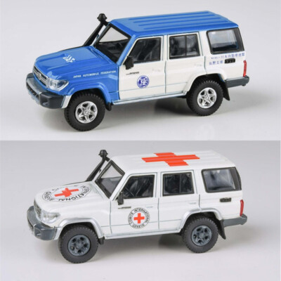 PARA 1:64 2014 Land Cruiser LC76 Red Cross / JAF Livery Diecast
