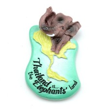 Thailand Map Elephant Fridge Magnet Refrigerator Sticker Souvenir for Home Decor