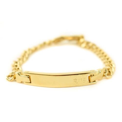 GIVENCHY: Gold, Metal "4G" Logo ID Bracelet, 18 cm