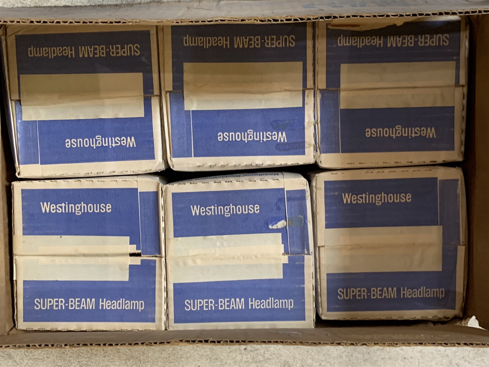 New Old Stock Lot 19 Boxes Westinghouse 5001 Super Beam Headlamps 1F
