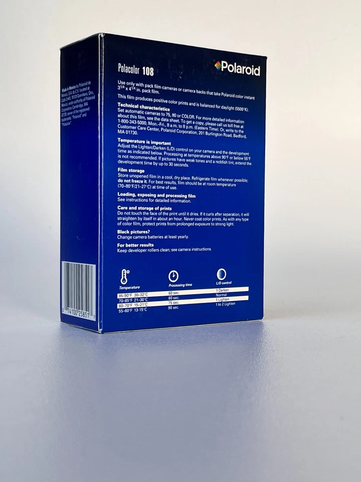 Polaroid 108 Type Color Film TWIN PACK - REFRIGERATED SINCE NEW! (20 exposures)  - Image 3 of 4