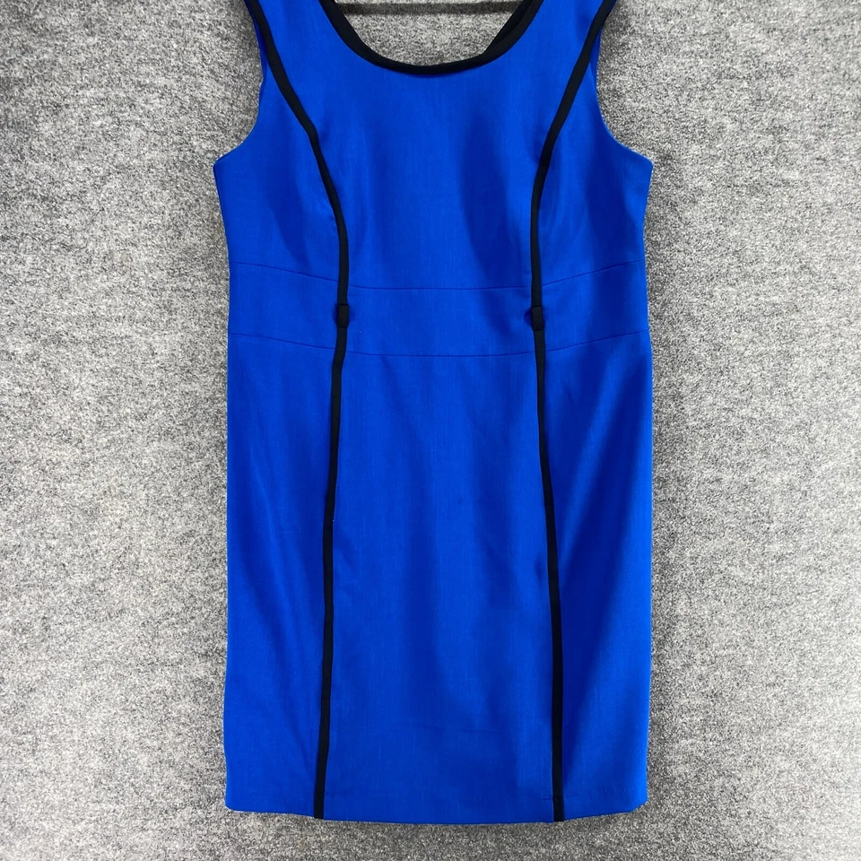 Vestido Sandra Darren Mujer 20W Plus Azul Cambio Corto Cremallera Cuello Cuadrado Forrado Foto 4 de 4