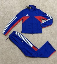 adidas Tiro Nations Pack Womens Tracksuit Blue Wide Leg New Sz S, M, L