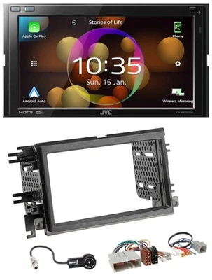 JVC DAB MP3 2DIN Bluetooth USB Autoradio für Ford Mustang F 150 04-09 - Bild 1 von 4