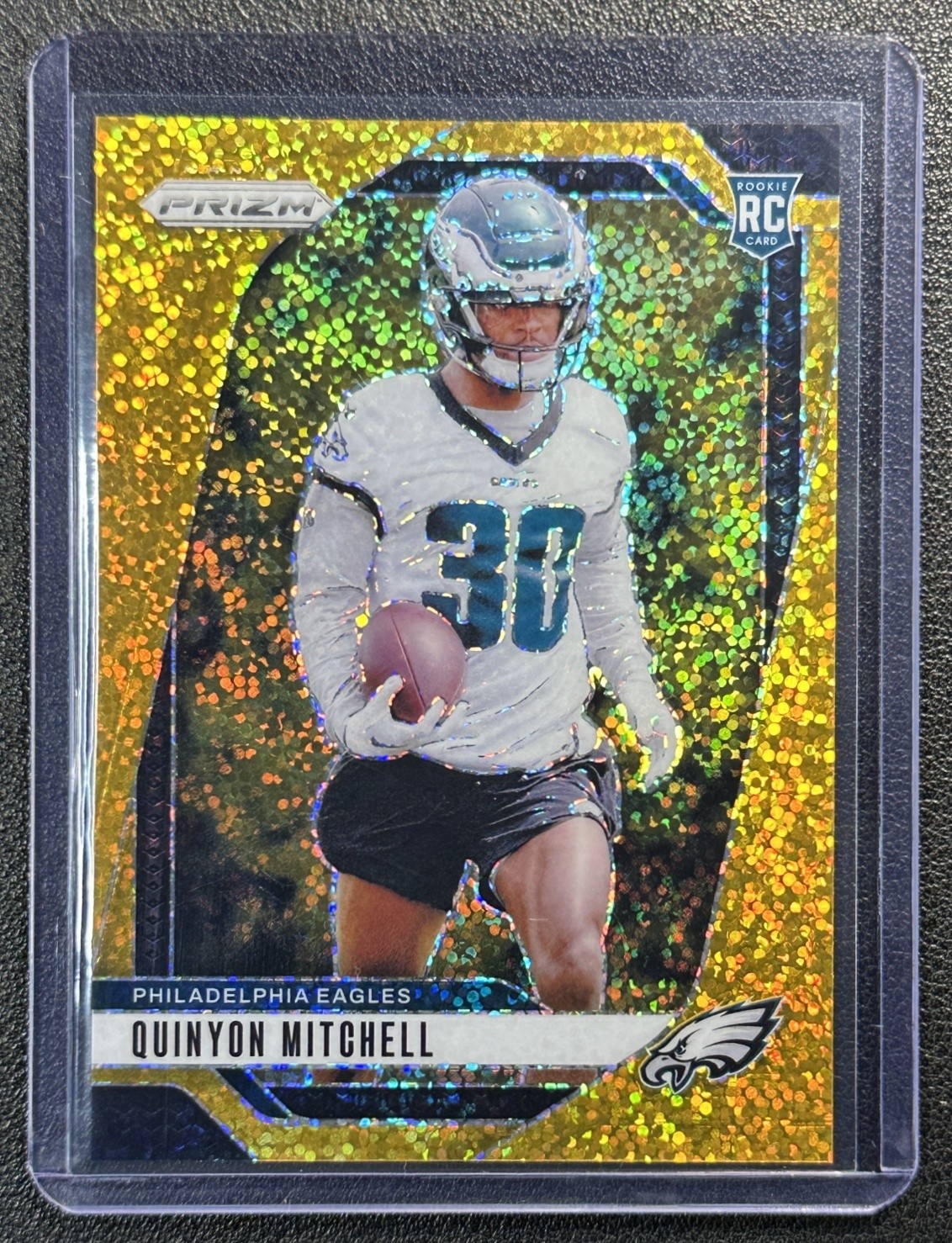 QUINYON MITCHELL 2024 PANINI PRIZM #381 ROOKIE GOLD SPARKLE RC 7/24 EAGLES