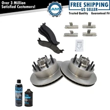 ABS Front Brake Pad & Rotor Pair Kit Premium w/Chemicals