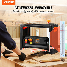 Thickness Planer 13-Inch Two-Speed Three-Blade 15-Amp for Woodworking  Powerful