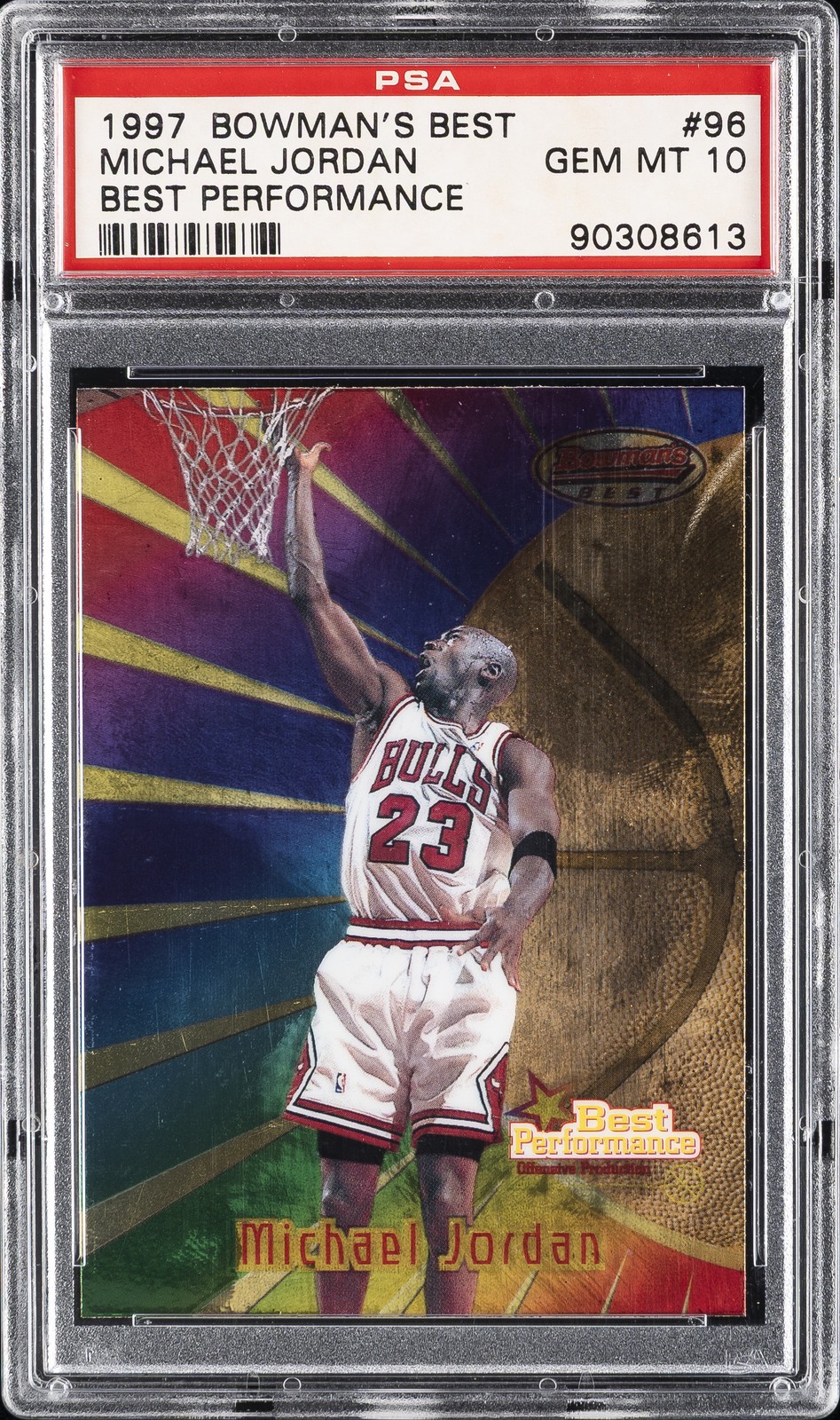 1997 BOWMAN'S BEST #96 MICHAEL JORDAN PSA 10