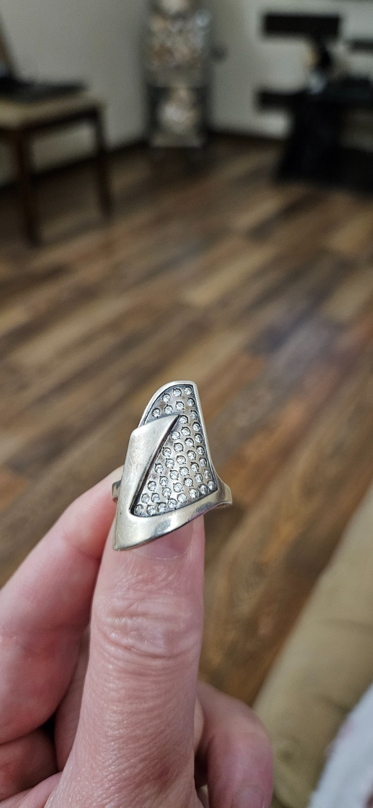 Massive sterling silver (925) statement vintage r… - image 7