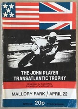 MALLORY PARK 22 Apr 1973 J PLAYER TRANSATLANTIC TROPHY Motorcycle Race Programme