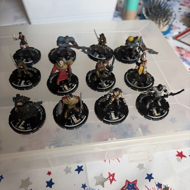 Lot Of 12 Vintage Mage Knight Miniatures Wizkids See Pics For Each fig In Lot