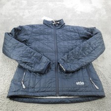 Stio Azura Jacket Womens Medium Blue Insulated Quilted Full Zip Hiking Pockets