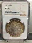 1879 - S Mogan Silver Dollar MS -64