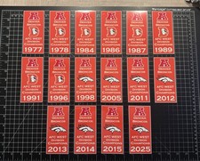 3 sizes- Denver Broncos AFC WEST Division Champions Banners Decals Man Cave