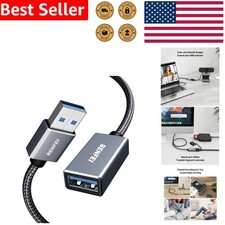 1.5 Ft USB 3.0 Extension Cable, Durable Nylon Braided, 5Gbps Data Transfer Speed