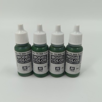 Vallejo Model Color 70968 Acrylic Paint for Model Kits Lot of 4 Flat Green