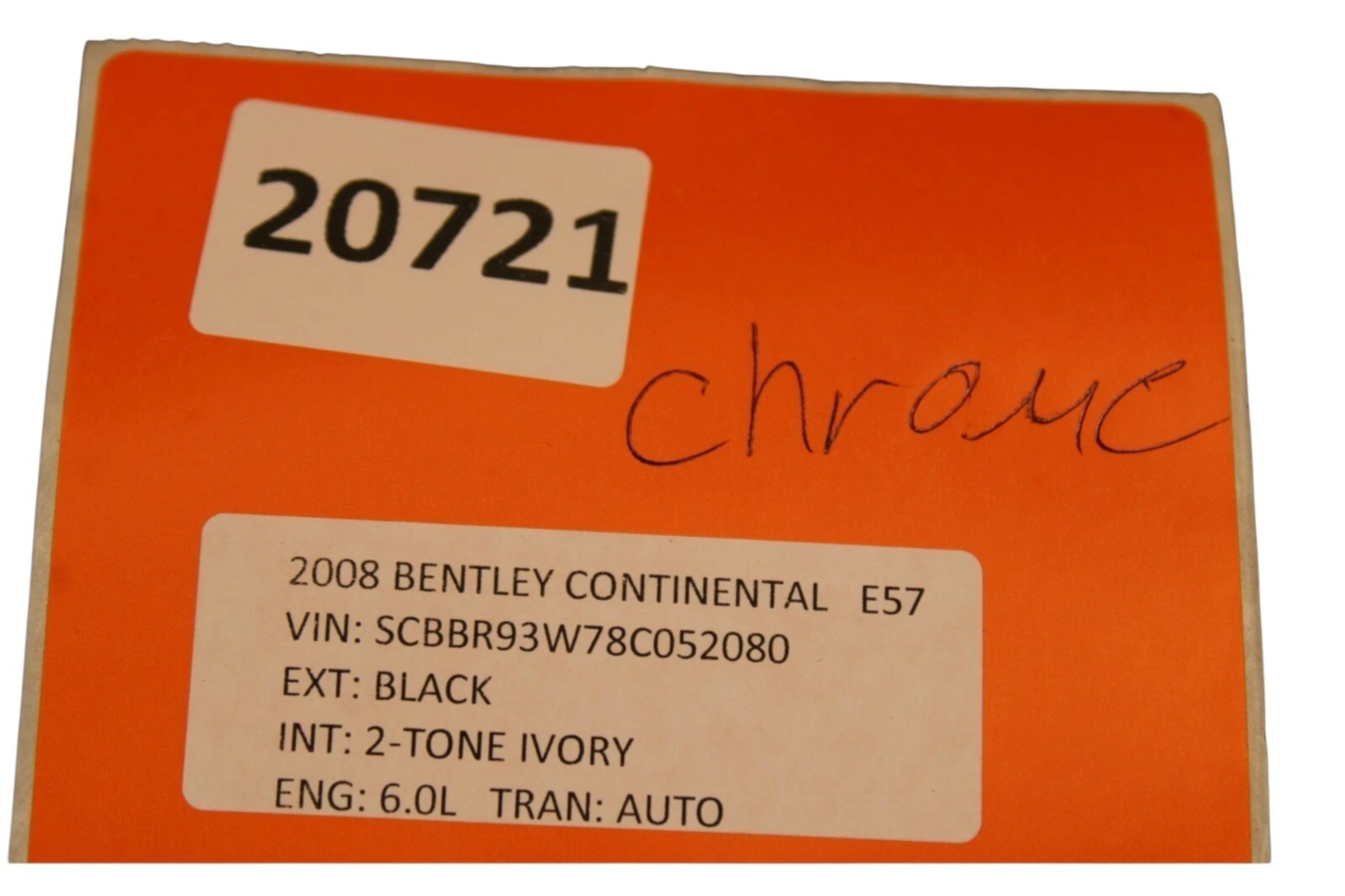 06-12 Bentley Continental Front Left Driver Door Window Chrome Strip Trim OEM