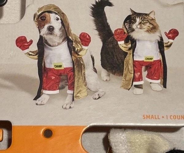 Pet Halloween Costumes Boxer Fighter “ Champ” Size Small Cats And Dogs - Image 2 of 4
