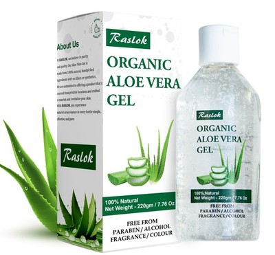 Raslok Aloe Vera Gel | 99% Pure Natural Aloe Gel For Moisturizing Face Skin & Ha