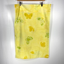 Vintage Pequot Yellow Butterfly Percale Stand...