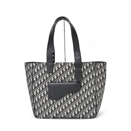 Sac fourre tout selle Dior 1ADSH176YKS oblique jacquard grainé veau occasion TOMI 0