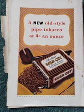 Sk175 Ephemera 1950s Advert gold Cut Pipe Tobacco