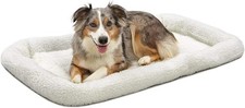 QuietTime Dog Bed - White Fleece Bolster,