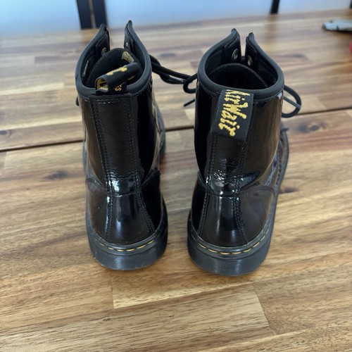 Dr. Marten’s Zavala Boots Black Patent Leather Doc Marten Women 7/Men 6 Grunge - Picture 11 of 16