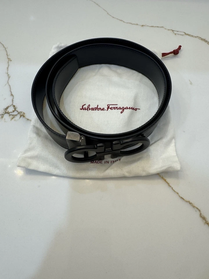 Auténtico Cinturón Negro Salvatore Ferragamo EE. UU. Talla 36-38 Foto 3 de 4