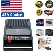 Elegant Bluetooth Cassette Tape Recorder with Dual Recording & AC/Battery Power