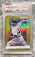 2013 Panini Prizm Mariano Rivera #161 Gold Prizm /10 PSA 10 POP 1 NY Yankees HOF