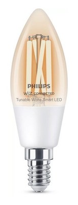 Philips by Signify Smart LED Kerzenform klar 4,9 W (entspr. 40 W) C35 E14 LED